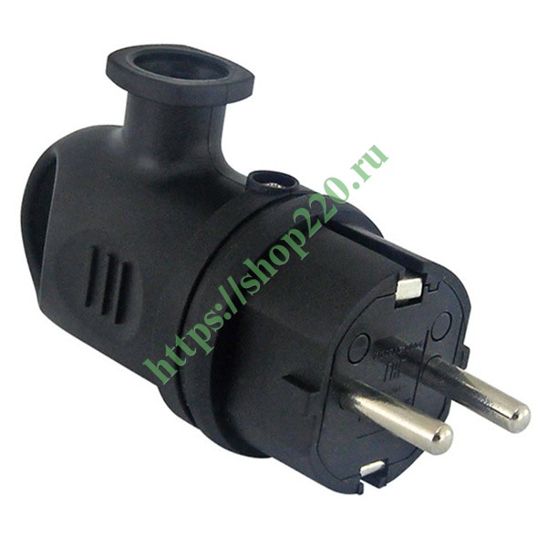 Вилка угловая с ушком каучук 2Р+РЕ 16А 250В IP44 TDM SQ0612-0004 купить ...