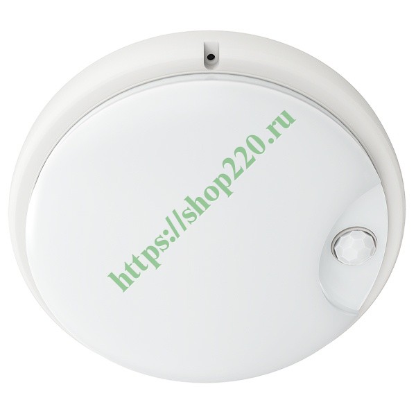 Светильник LED ДПО 4100Д 12Вт IP54 4000K круг белый с инфракрасным датчиком движения IEK