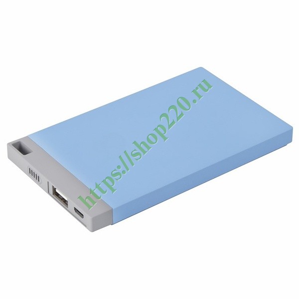 Power Bank 4000mAh USB, для зарядки мобильных устройств, Blue