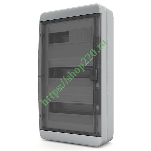 Щит навесной Tekfor 36 модулей (3х12) IP65 прозрачная черная дверца BNK ...