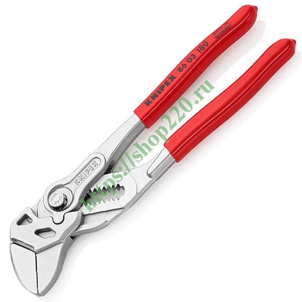 Клещи переставные-гаечный ключ Knipex 1 1/2 дюйма 40мм хромированные 1-к ручки L-180мм