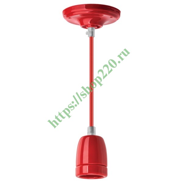 Светильник декоративный подвесной 61 531 NIL-SF03-011-E27 max60W 1м. керамика красный