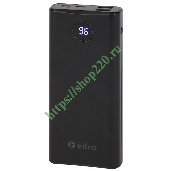 Power Bank Intro PB2000 20000mAh черный, USB, для зарядки мобильных устройств 5056306087325