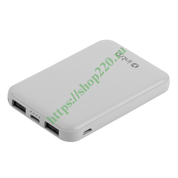 Power Bank Intro PB1010 10000mAh белый, USB, для зарядки мобильных устройств