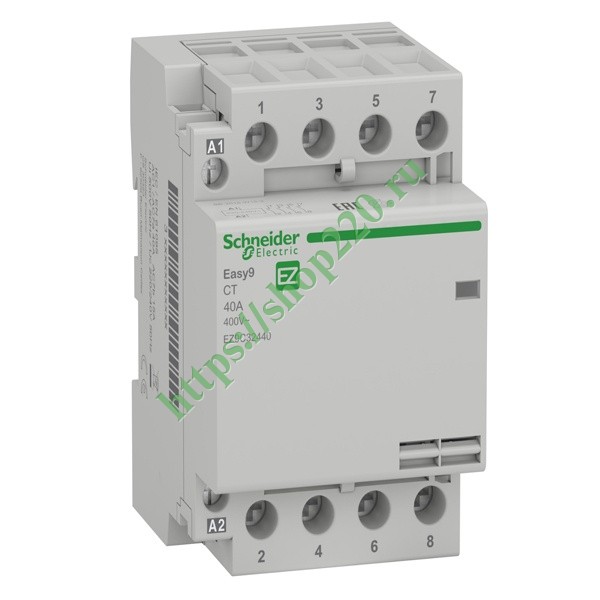 Модульный контактор Easy9 СТ Schneider Electric 40A 4 полюса 4НО  220/230В АС 50ГЦ 3 модуль