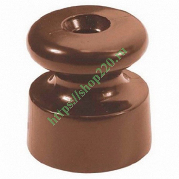 Изолятор Bironi керамика коричневый (50 штук в упаковке)
