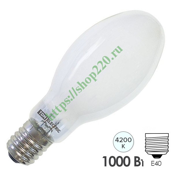 Лампа ртутная высокого давления прямого включения ДРВ 1000 Вт Е40 TDM