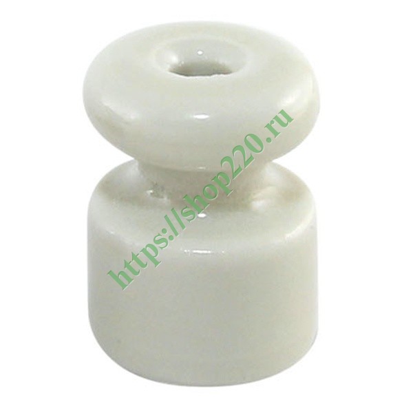 Изолятор для ретро провода TDM «ЭКО» керамика белый (25шт)