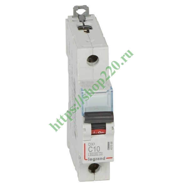 Автоматический выключатель Legrand DX3 1П C10A 6/10kA 1 модуль (автомат) (автомат электрический)
