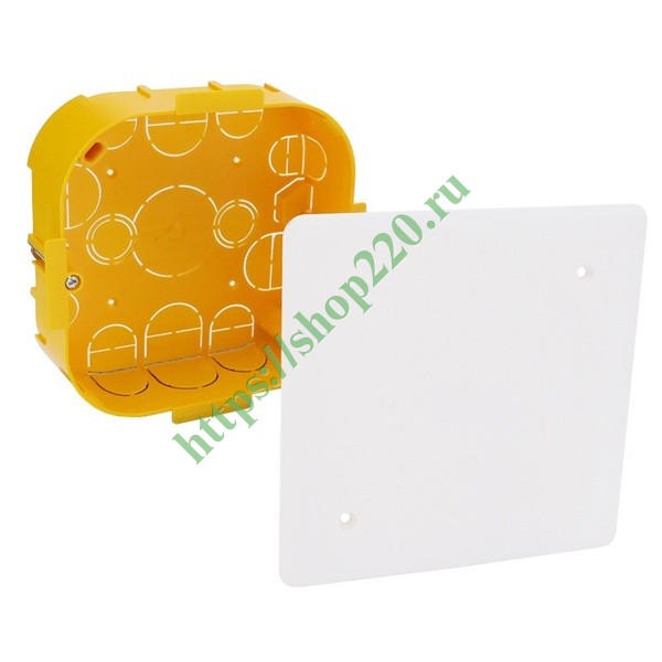 Распаячная коробка Batik с крышкой 115x115x40мм скрытой установки для ...