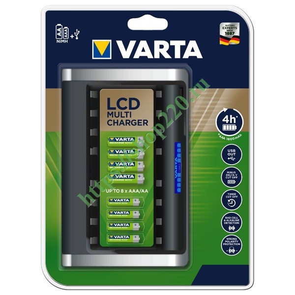 Зарядное устройство VARTA LCD Multi Charger 4008496773572