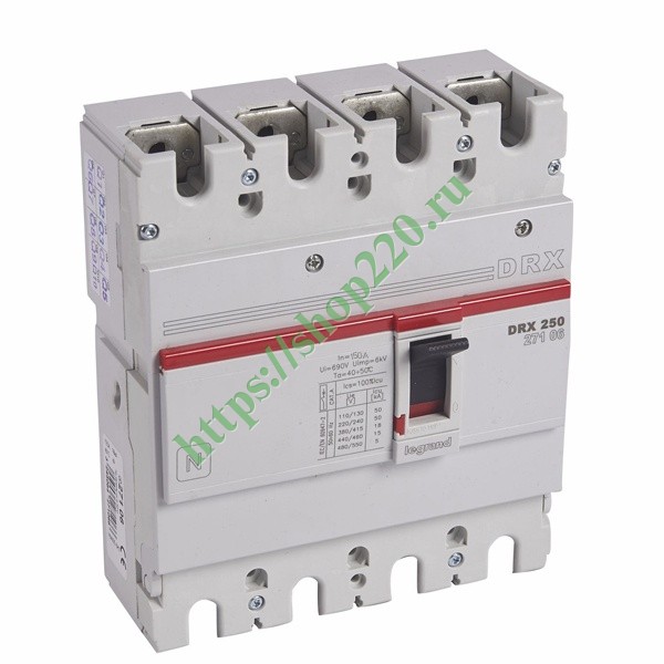Автоматический выключатель в литом корпусе DRX250 термомагнитный ...