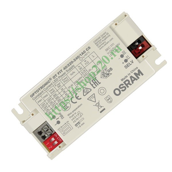 LED драйвер OSRAM OT FIT 40/220…240/1A0 CS 20...44W 800/900/950/1050мА 97x43x29.5mm