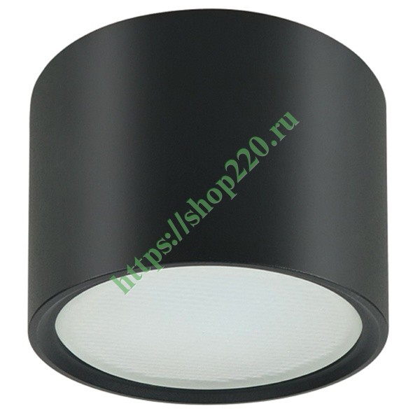 Светильник накладной ЭРА OL7 под лампу GX53, алюминий, цвет черный (5056396217688)