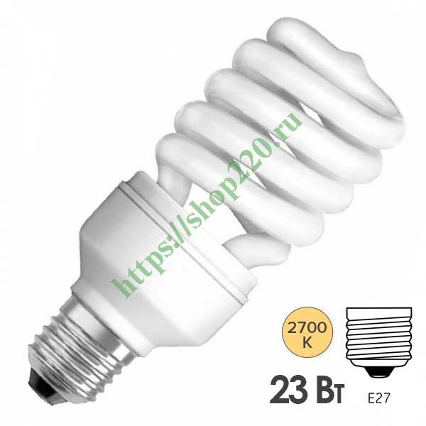 Лампа энергосберегающая Osram DST Mini Twist 23W/827 E27