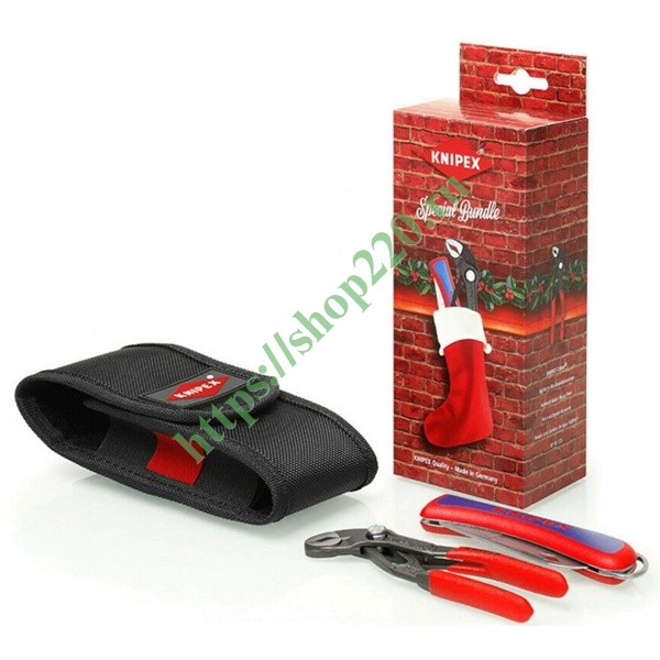 Рождественский набор KNIPEX 3 предмета (KN-8701125-клещи, KN-162050-нож, KN-001972-сумка)