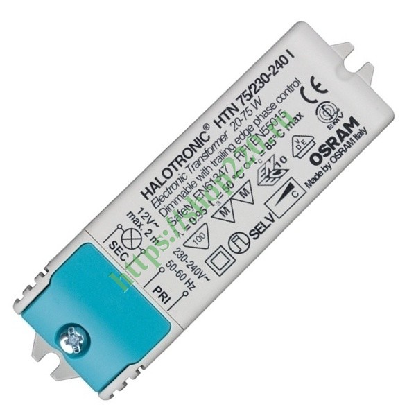 Трансформатор электронный OSRAM HTN-75W 220-12V для галогенных ламп
