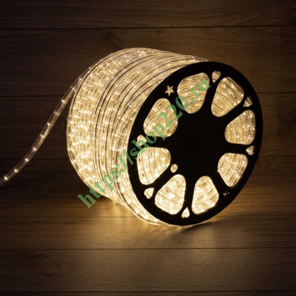 Светодиодный дюралайт LED, постоянное свечение (2W) – теплый белый, 36 LED/м, бухта 100 м