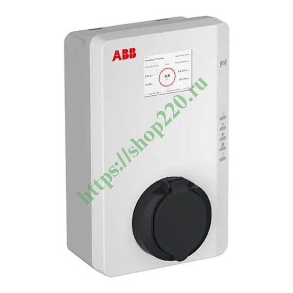 Станция зарядная ABB Terra AC W22-T-RD-M-0 AC wallbox type 2, 3ф/32A, сертификация MID,RFID,дисплей