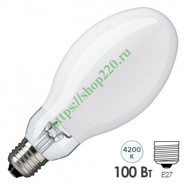 Лампа ртутная ДРВ Philips ML 100W 225-235V E27 бездроссельная