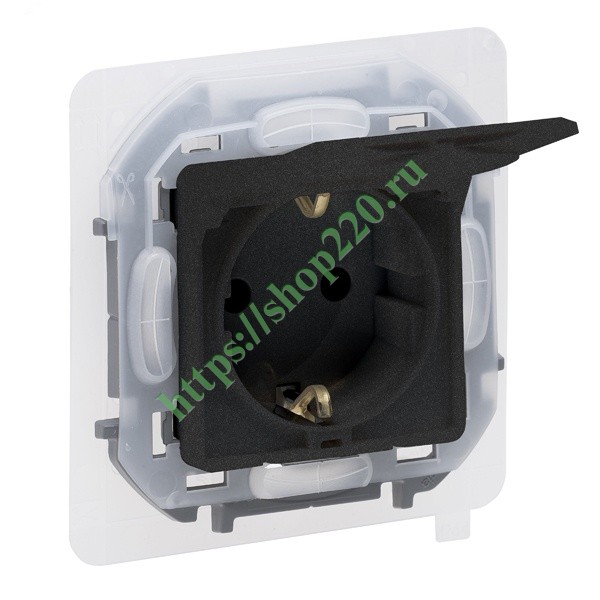 Розетка с/з 220В IP44 Legrand Inspiria антрацит 673743 купить по ...