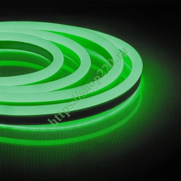 Светодиодная неоновая LED лента Feron LS720 120SMD(2835)/м 9,6W/м зеленый 220V IP67 длина 50м