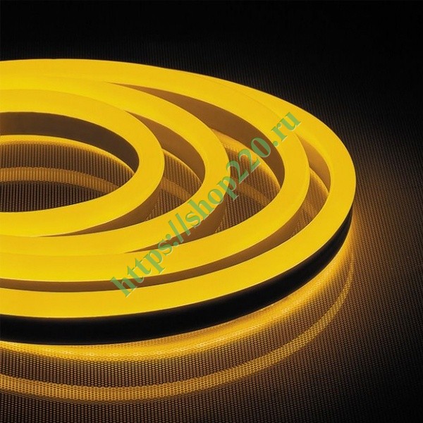 Светодиодная неоновая LED лента Feron LS720 120SMD(2835)/м 9,6W/м желтый 220V IP67 длина 50м