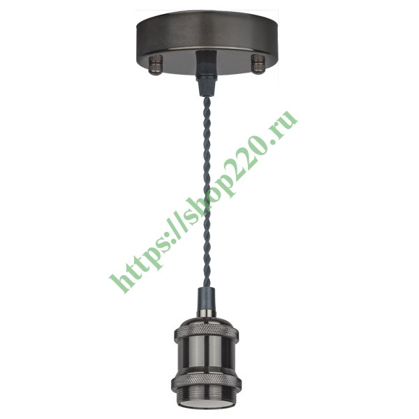 Светильник декоративный подвесной 93 163 NIL-SF01-010-E27 max60W 1,5м. металл черный хром