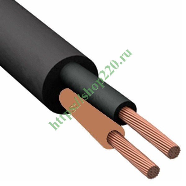 Гибкий силовой кабель КГтп-ХЛ 2х1,5 медный ГОСТ 24334-80 ККЗ KKZ40 ...