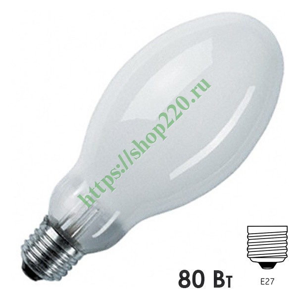 Лампа ртутная Osram HQL 80W E27