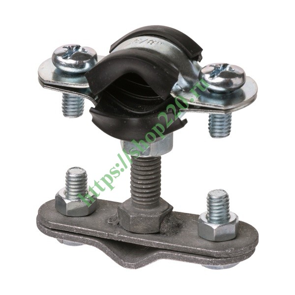 Держатель хомут с резиновым уплотнением D86-92 мм, для прута D6-10 мм ...