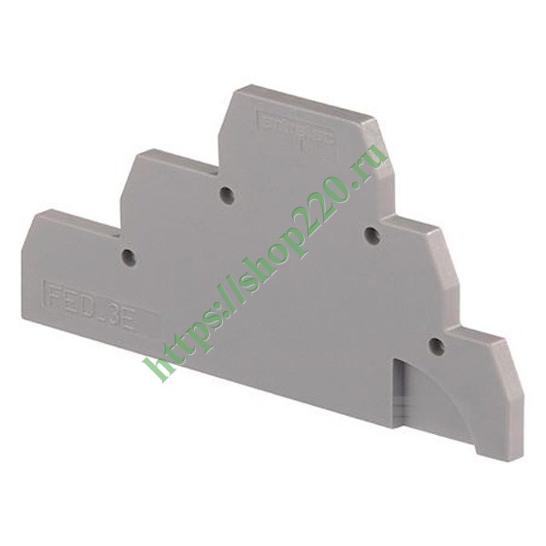 Изолятор торцевой TE-Entrelec (АВВ) FED3E для D2,5/6.D серый ...