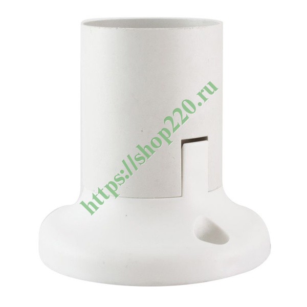 Патрон Е27 потолочный, термостойкий пластик, прямой, белый, Б/Н TDM ...