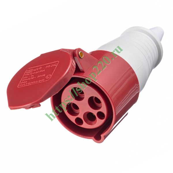 Розетка переносная 214 3Р+РЕ 16А 380В IP44 РП-102-4-16 DEKraft 26011DEK ...