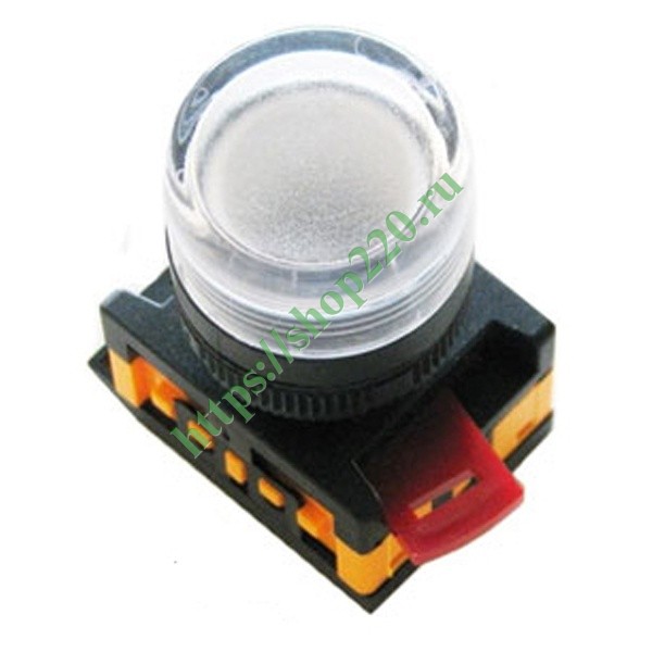 Лампа ИЭК AL-22TE сигнальная d22мм прозрачная неон/240В цилиндр BLS30 ...