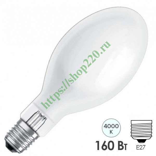 Лампа ртутная ДРВ 160Вт Е27 (Излучатель ИУСп 160 Е27) бездроссельная
