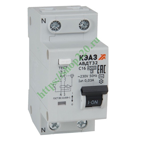 Автоматический выключатель дифференциального тока АВДТ32-22C6-AС УХЛ4 ...