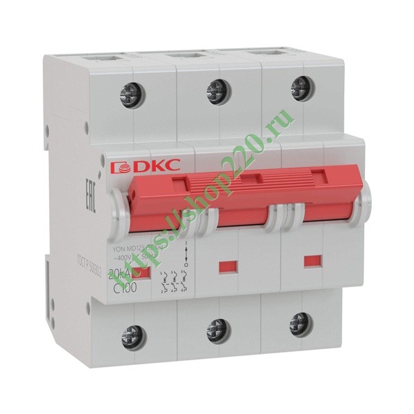 Автоматический выключатель MD125 3Р 125А 15кА характеристика C YON DKC ...