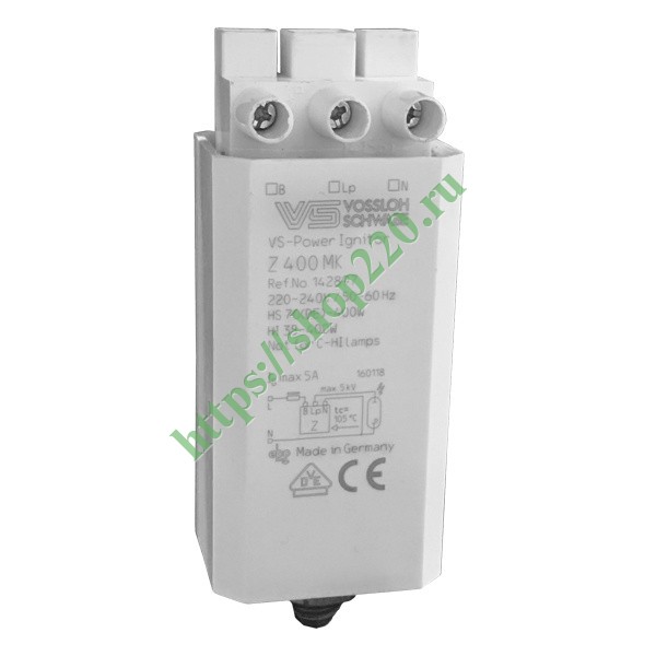 ИЗУ VS Z 400 MK VS-POWER 35-400W 220-240V для натриевых и металлогалогенных ламп, не для C-HI ламп