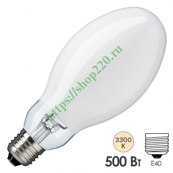 Лампа ртутная ДРВ Philips ML 500W 225-235V E40 бездроссельная