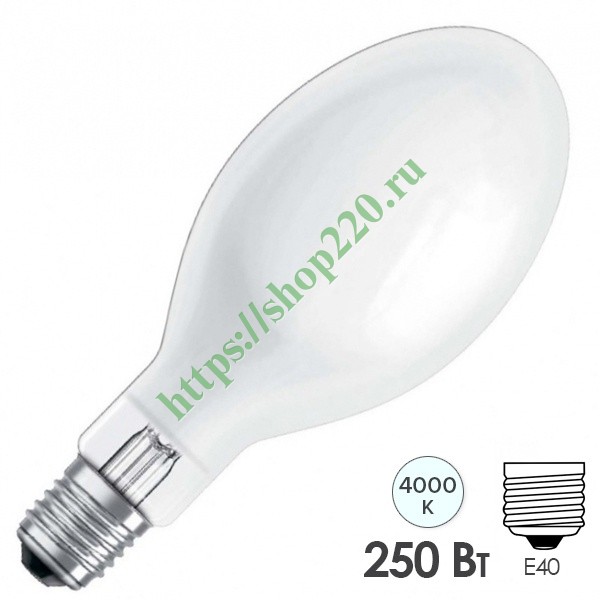 Лампа ртутная ДРВ 250Вт Е40 (Излучатель ИУС 250 Е40) бездроссельная