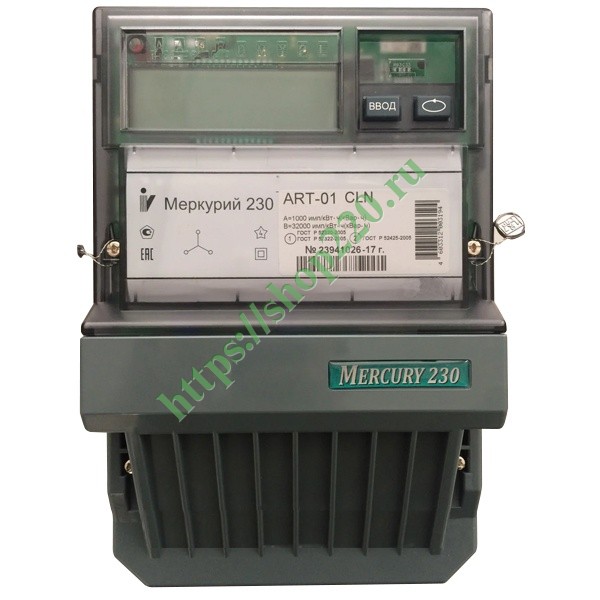 Электросчетчик Меркурий-230 ART-01СLN 5-60А 230/400В многотарифный ЖКИ CAN PLC-I