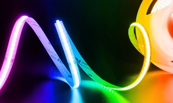 Светодиодная COB лента RGB и разноцветная 12-24V IP20 открытая