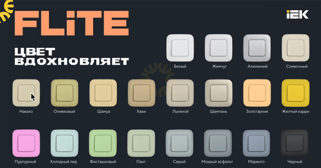 Механизмы IEK серия FLITE белый