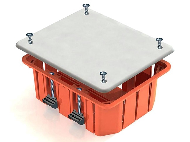 Распаячные коробки скрытой проводки для гипскартона и полых стен